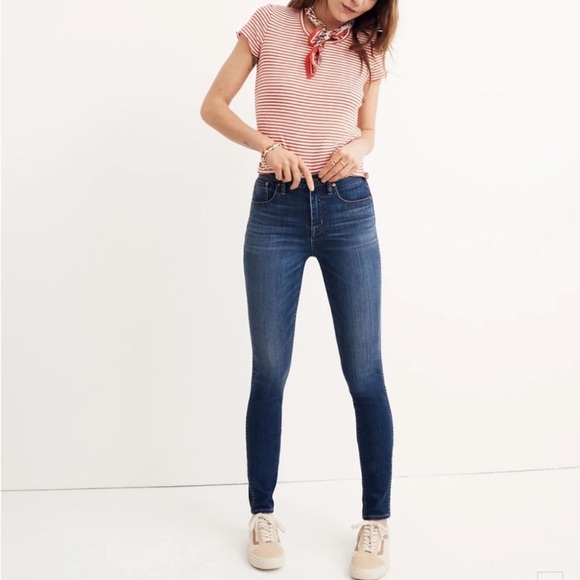 MADEWELL | 10" High-Rise Skinny Jeans in Danny Wash - Picture 1 of 7
